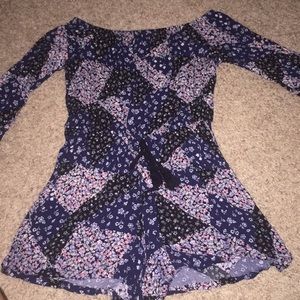 Floral Off the shoulder Romper